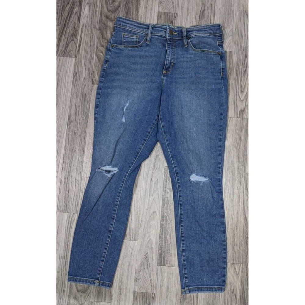 (3/$35) Universal Thread Size 8 / 29 R High Rise Skinny Cropped Distressed Jeans